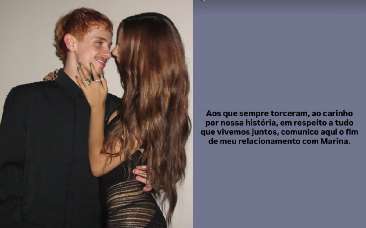 Acabou o amor! Juliano Floss anuncia fim de namoro com Marina Sena após dois anos juntos: "Em respeito a tudo que vivemos"
