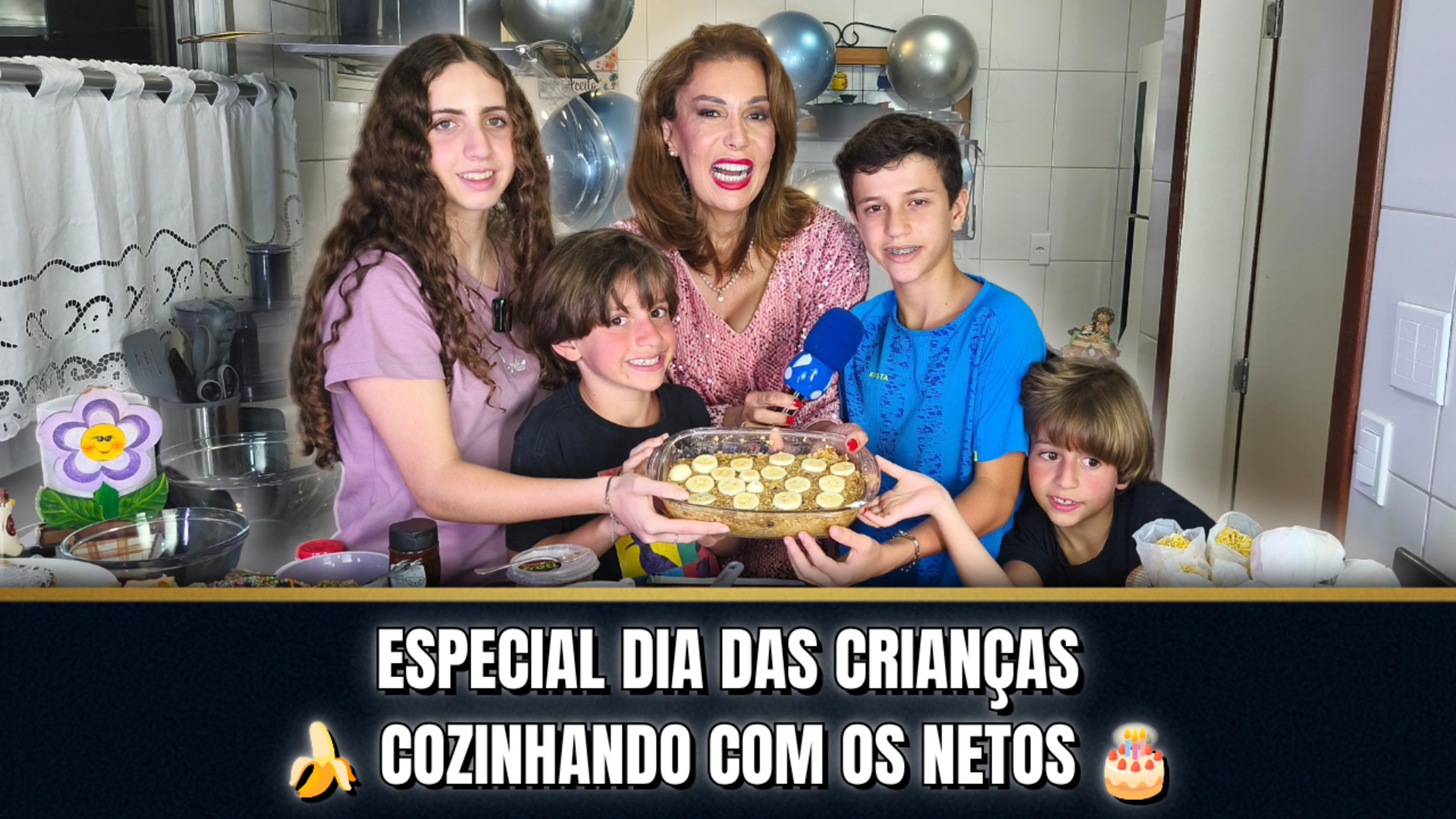 🍌🎂 ESPECIAL DIA DAS CRIANÇAS: RECEITA SAUDÁVEL COM OS NETOS DA COMADRE E O GRANDE LANÇAMENTO DA VIA PERMUTA NA CASA VILANI! | PROGRAMA DA COMADRE JOANNA MARIA ☕